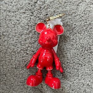 Disney Bauble Bar Red and Gold Mickey Mouse Keychain - New in Box
